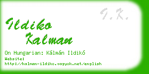 ildiko kalman business card